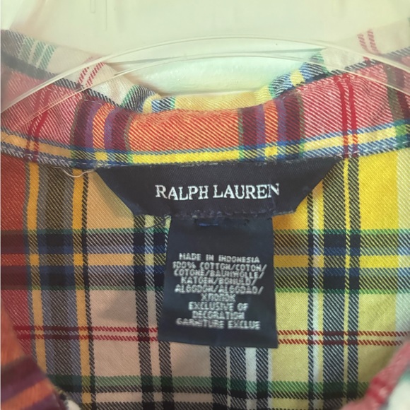 Unique Ralph Lauren Ruffled Plaid Button Down - Picture 5 of 5